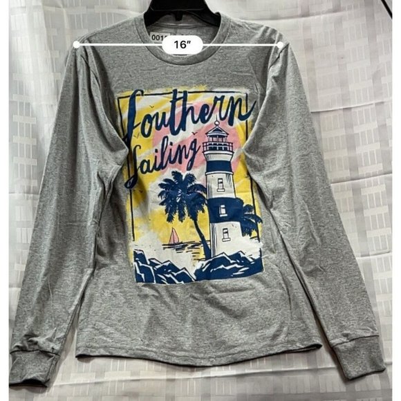 croft and barrow Mens long sleeve Shirt size s Color Gray Southern Sailing - Picture 2 of 8